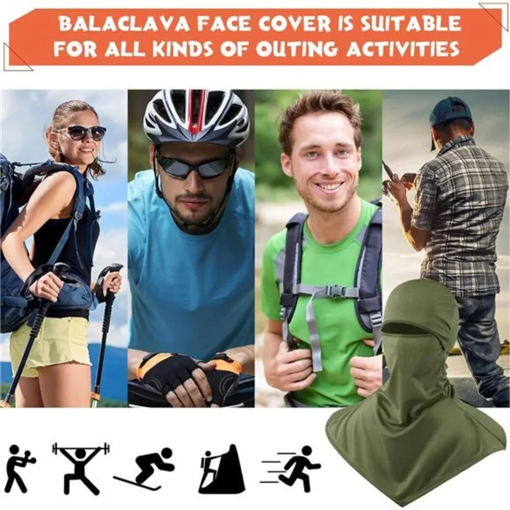6 Pieces Balaclava Face Cover Breathable Long Neck Covers Summer Neck